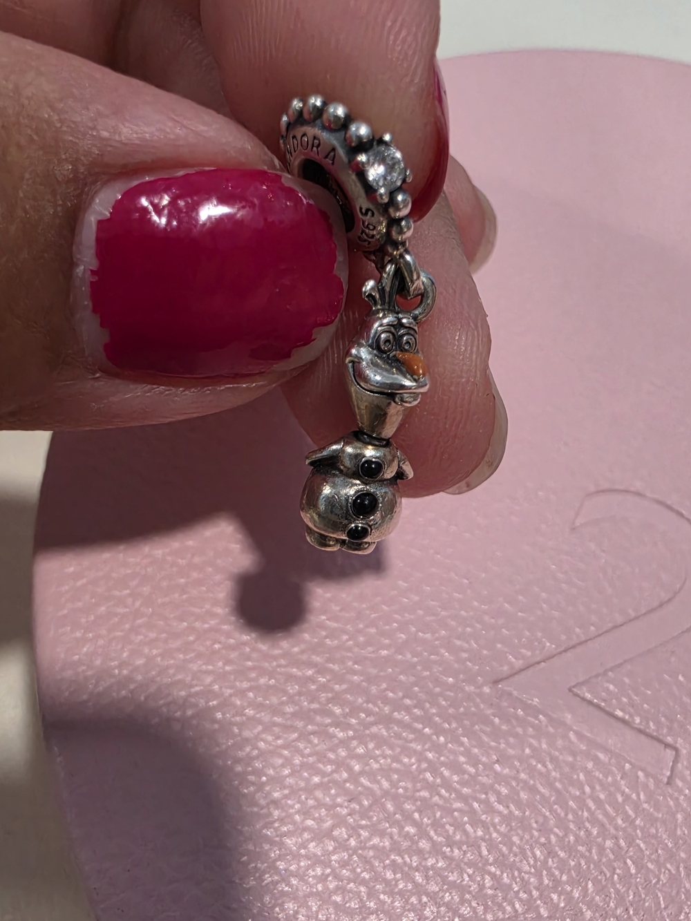 Pandora Sterling Silver Olaf Dangle Charm